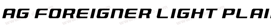 AG Foreigner Light Plain Medium字体转换